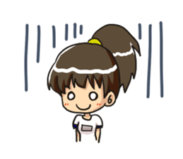 The girl of an athletic club sticker #2412176