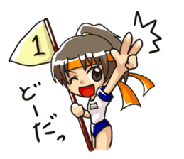 The girl of an athletic club sticker #2412181