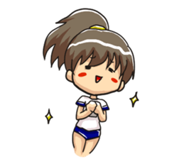 The girl of an athletic club sticker #2412186