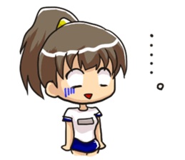 The girl of an athletic club sticker #2412187