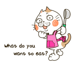 Cute cat "Moneko" Part1 -English- sticker #2412671