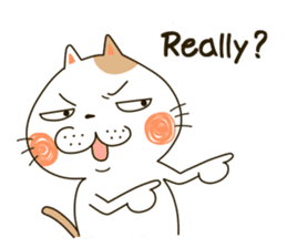 Cute cat "Moneko" Part1 -English- sticker #2412675