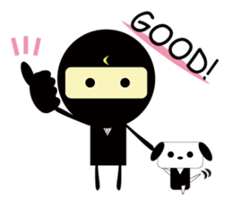 LITTLE NINJA BOY & DOG sticker #2413296