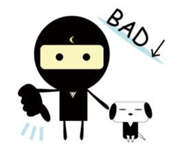 LITTLE NINJA BOY & DOG sticker #2413297