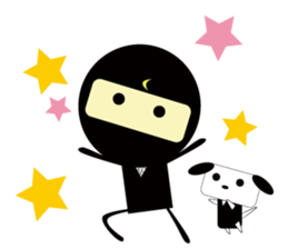 LITTLE NINJA BOY & DOG sticker #2413302