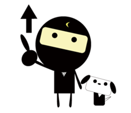 LITTLE NINJA BOY & DOG sticker #2413303