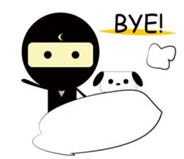 LITTLE NINJA BOY & DOG sticker #2413326