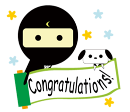 LITTLE NINJA BOY & DOG sticker #2413328