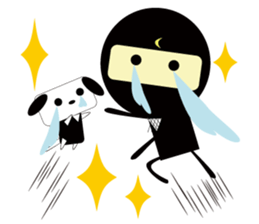 LITTLE NINJA BOY & DOG sticker #2413334