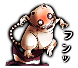 Angry ghost cat Morphy sticker #2414301