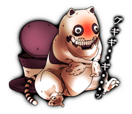 Angry ghost cat Morphy sticker #2414317