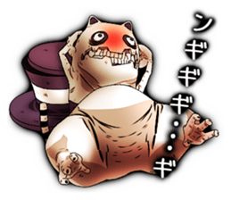 Angry ghost cat Morphy sticker #2414318