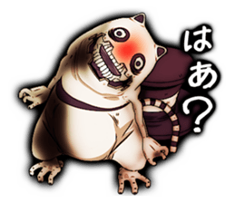 Angry ghost cat Morphy sticker #2414333