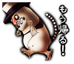 Angry ghost cat Morphy sticker #2414334