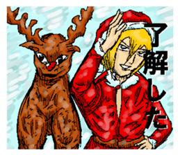 Very cool ladykiller Santa Claus "Seiya" sticker #2414547