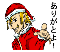Very cool ladykiller Santa Claus "Seiya" sticker #2414570