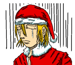 Very cool ladykiller Santa Claus "Seiya" sticker #2414571