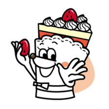 White and Marron of cake 2 sticker #2415457