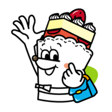 White and Marron of cake 2 sticker #2415462