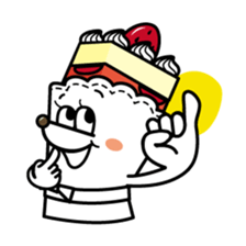 White and Marron of cake 2 sticker #2415463