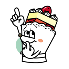 White and Marron of cake 2 sticker #2415464