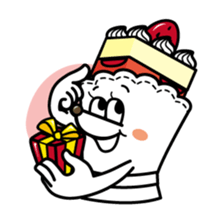 White and Marron of cake 2 sticker #2415466