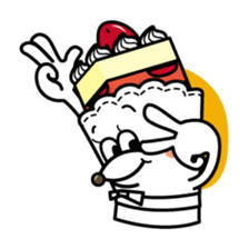 White and Marron of cake 2 sticker #2415468