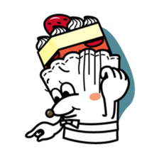 White and Marron of cake 2 sticker #2415470