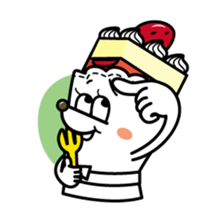 White and Marron of cake 2 sticker #2415471