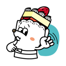 White and Marron of cake 2 sticker #2415472