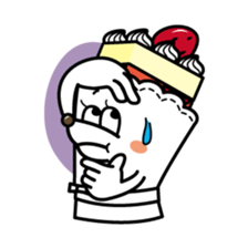 White and Marron of cake 2 sticker #2415473