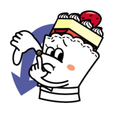 White and Marron of cake 2 sticker #2415474