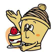 White and Marron of cake 2 sticker #2415484