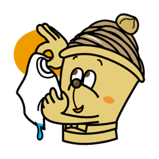 White and Marron of cake 2 sticker #2415487