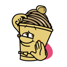 White and Marron of cake 2 sticker #2415493