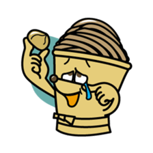 White and Marron of cake 2 sticker #2415494