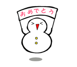 Japanese style snowman~Yukidaruma~ sticker #2415505