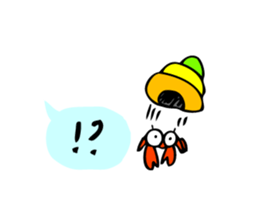 Colorful  hermit crabs sticker #2415619