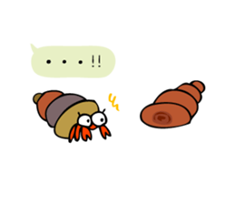Colorful  hermit crabs sticker #2415624