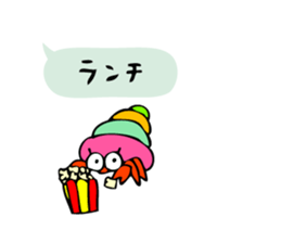 Colorful  hermit crabs sticker #2415635