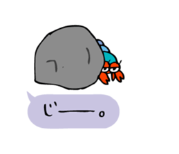 Colorful  hermit crabs sticker #2415636