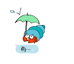 Colorful  hermit crabs sticker #2415642