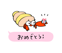 Colorful  hermit crabs sticker #2415643