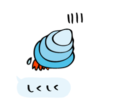 Colorful  hermit crabs sticker #2415647