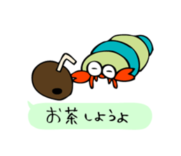 Colorful  hermit crabs sticker #2415649