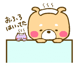 Japanese Shiba Inu and purple cat sticker #2416408