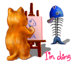 Growth phase of Loki the cat sticker #2416471