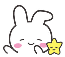 The shining stars with a white rabbit sticker #2417004