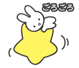 The shining stars with a white rabbit sticker #2417014