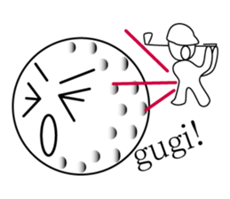 talking golf ball sticker #2417304
